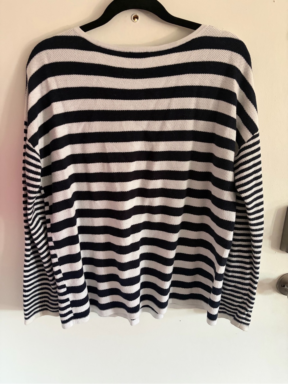 J. Jill Black & White Striped Crewneck Knit Top - Picture 5 of 5